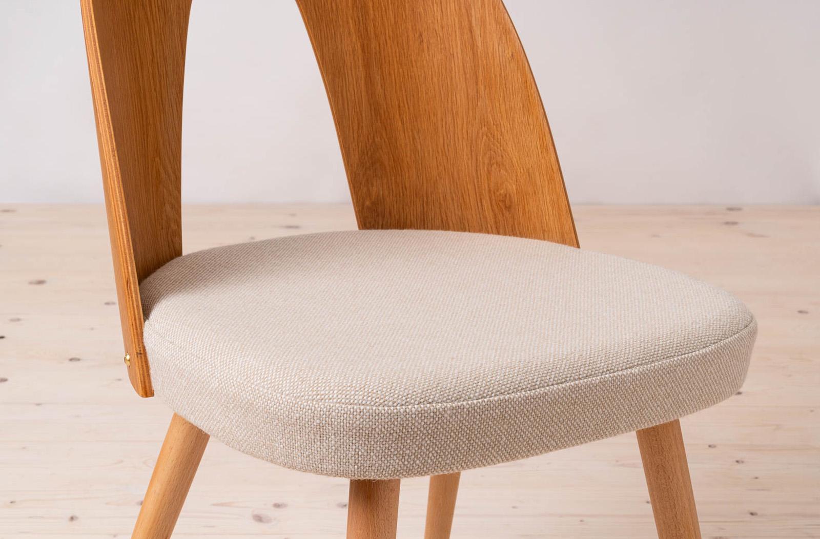 Set of 10 MidCentury Dining Chairs by A.Šuman, Customizable Upholstery Available For Sale 8