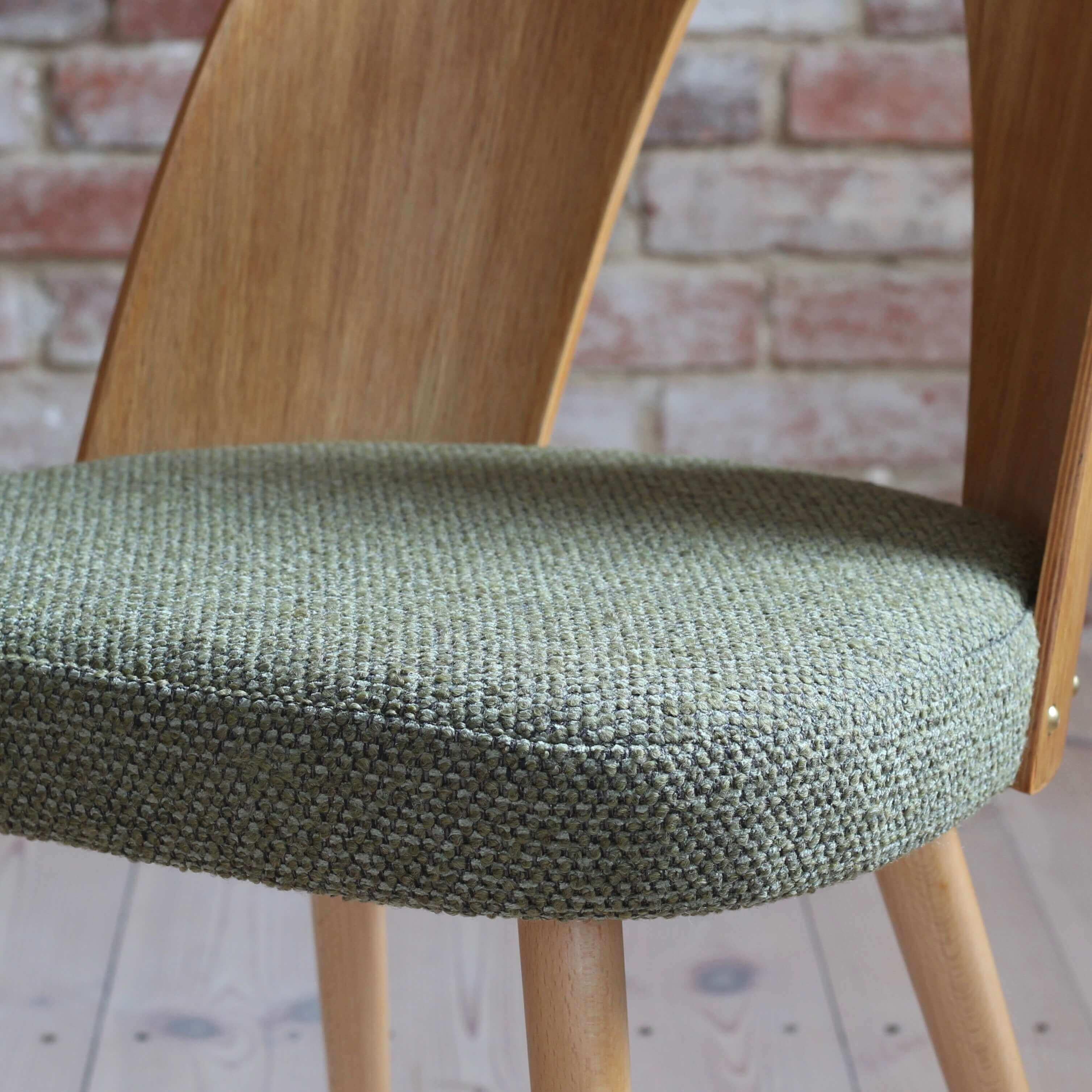 Set of 10 MidCentury Dining Chairs by A.Šuman, Customizable Upholstery Available For Sale 10