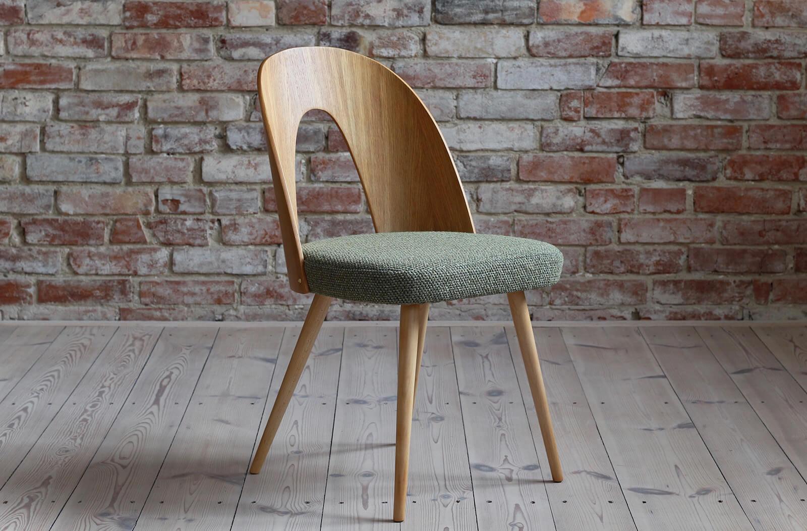 Czech Set of 10 Midcentury Dining Chairs by A.Šuman, Customizable Upholstery Available