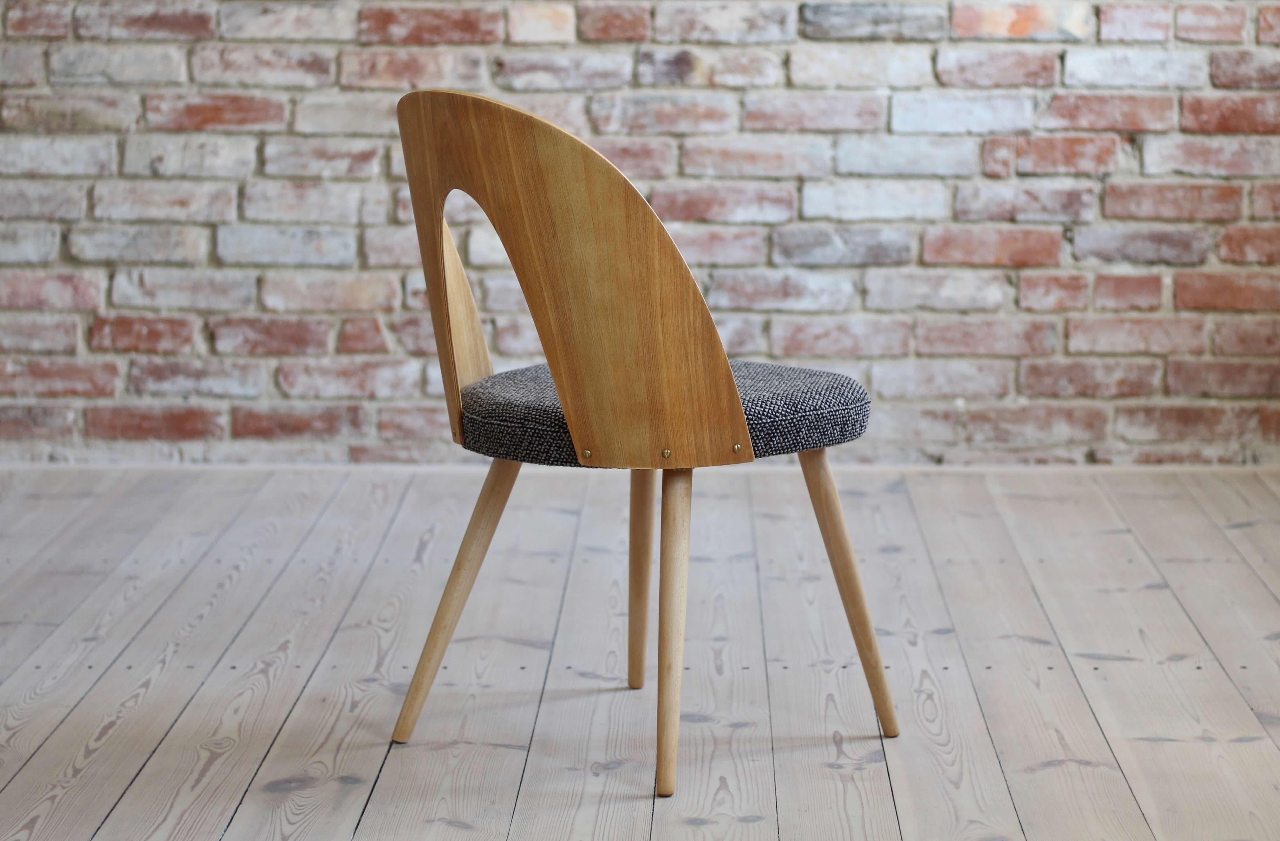 Bentwood Set of 10 MidCentury Dining Chairs by A.Šuman, Customizable Upholstery Available For Sale
