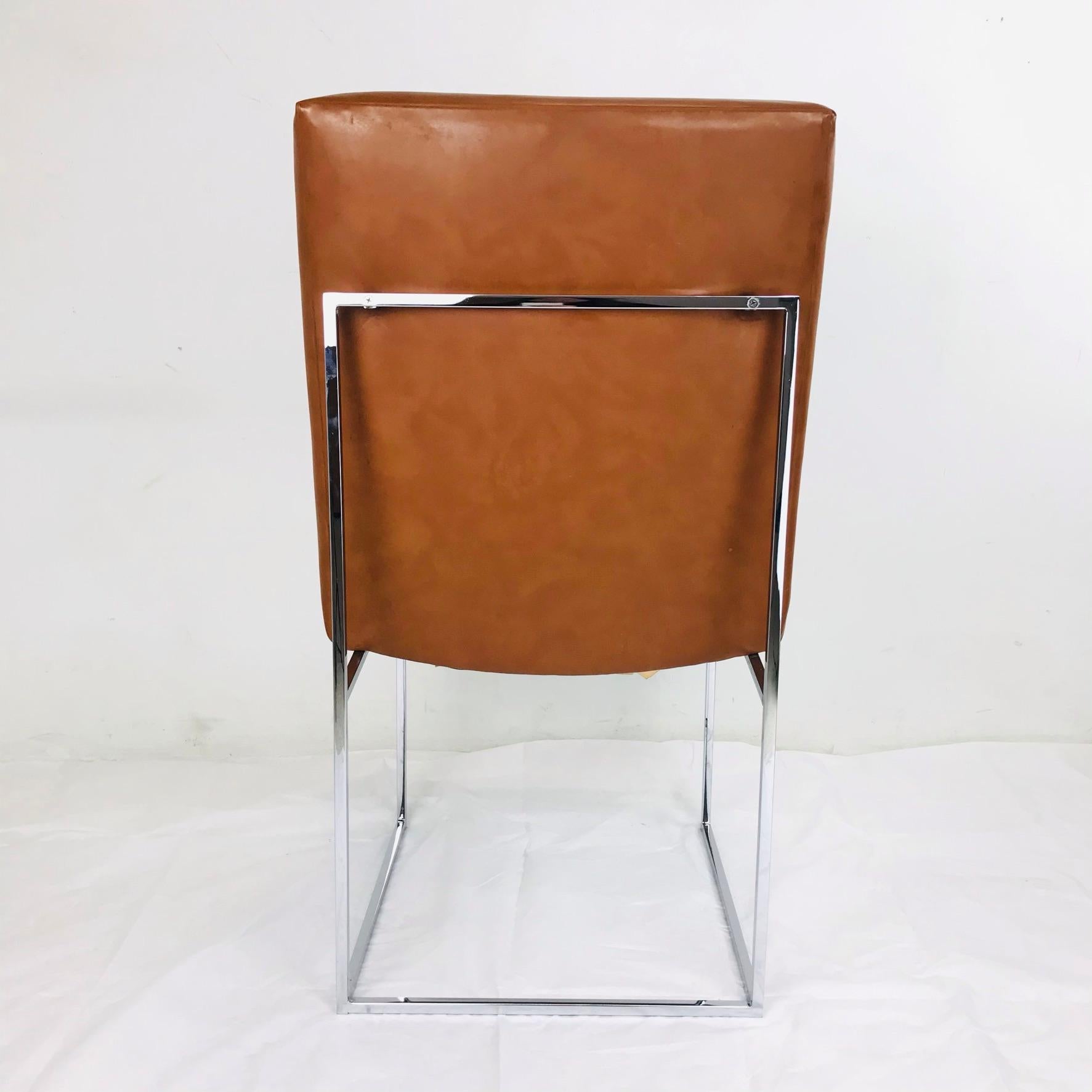 Leather Set of 10 Milo Baughman Dining Chairs