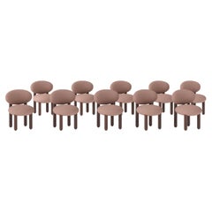 Set of 10 Minimalist Dining Chair CS2 in Baloo Boucle 2072 by Noom  In Stock!