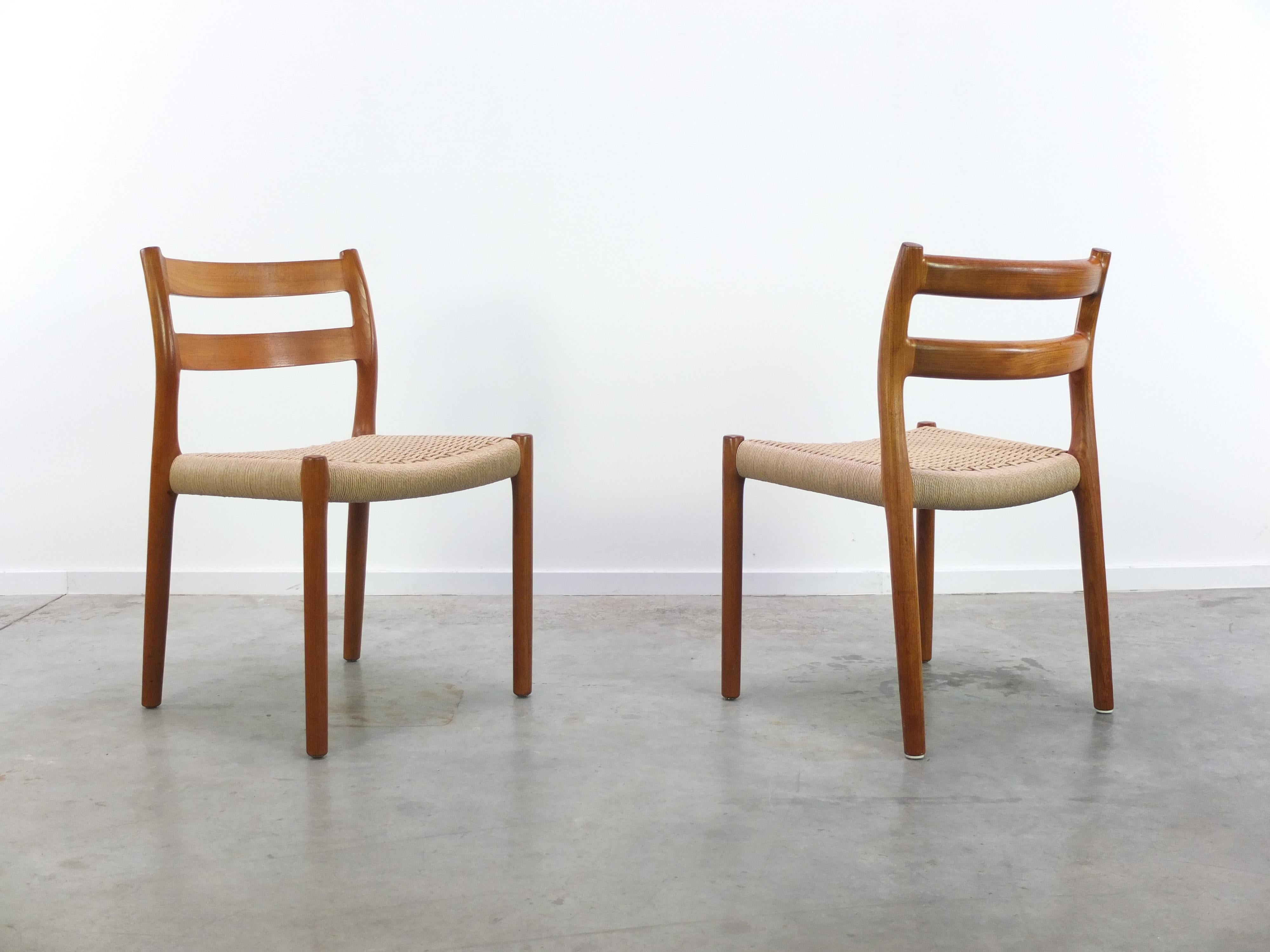 Danish Set of 10 ‘Model 84’ Chairs by Niels Møller for J.L. Møllers Møbelfabrik, 1960s