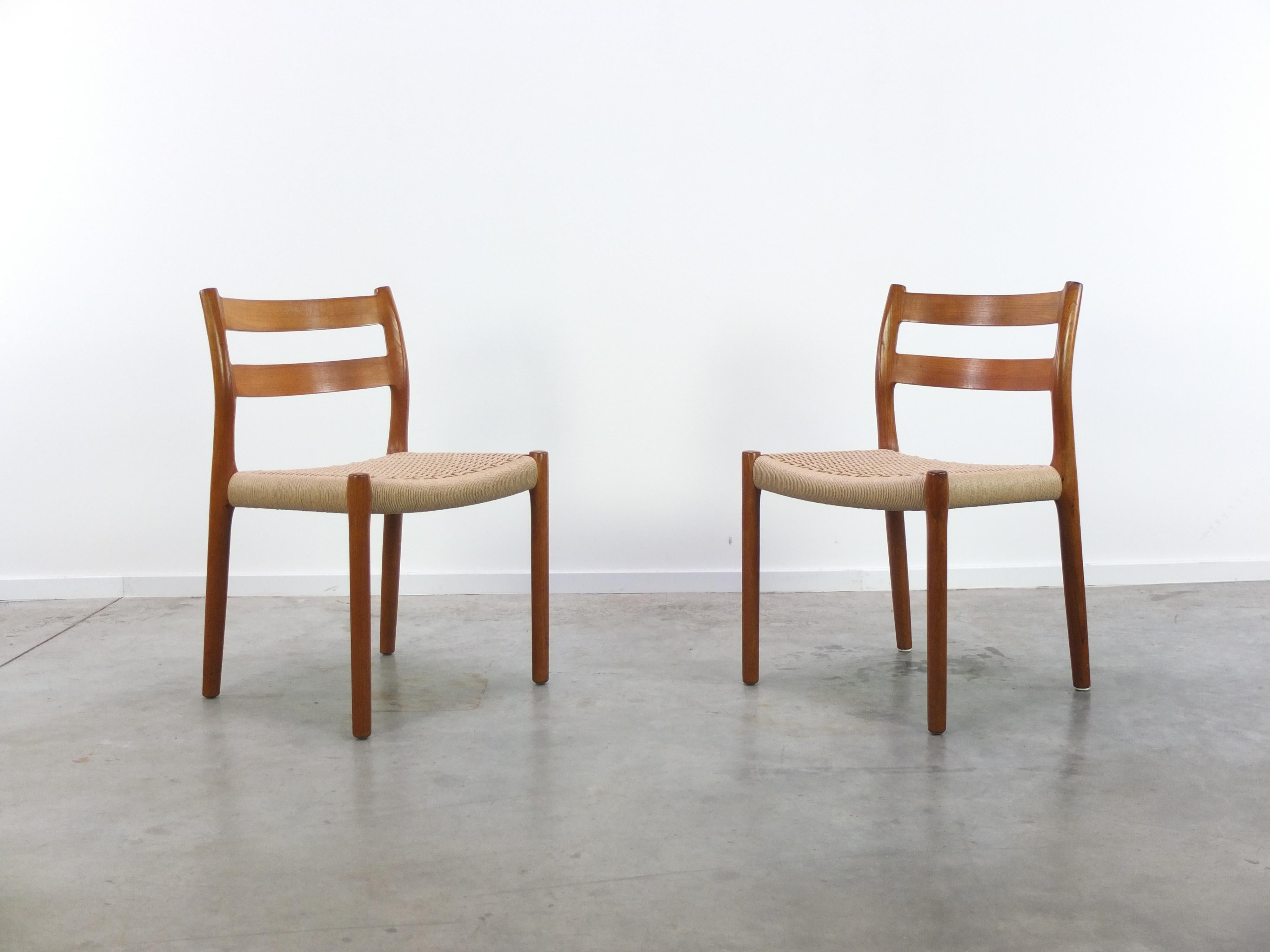 Set of 10 ‘Model 84’ Chairs by Niels Møller for J.L. Møllers Møbelfabrik, 1960s In Good Condition In Antwerpen, VAN