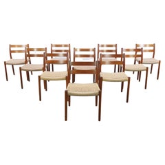 Set of 10 ‘Model 84’ Chairs by Niels Møller for J.L. Møllers Møbelfabrik, 1960s