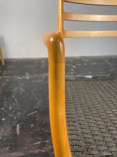 Set of 10 Moller Model #78 and #62 in Tiger Maple & Black Paper Cord.