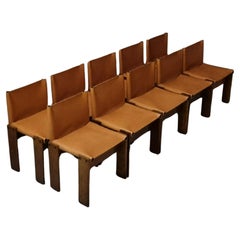 Set of 10 Monk chairs designed by Afra and Tobia Scarpa for Molteni 1974