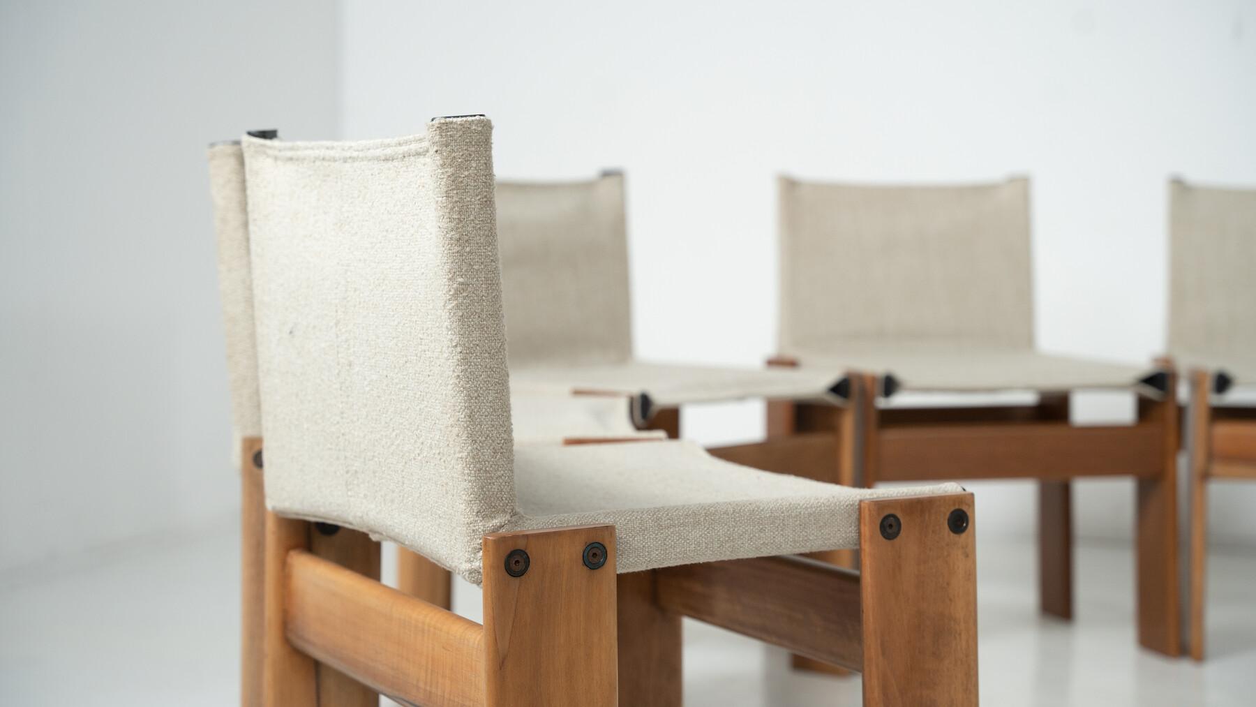 Ensemble de 10 chaises de salle à manger Monk par Afra & Tobia Scarpa pour Molteni, 1970 en vente 3