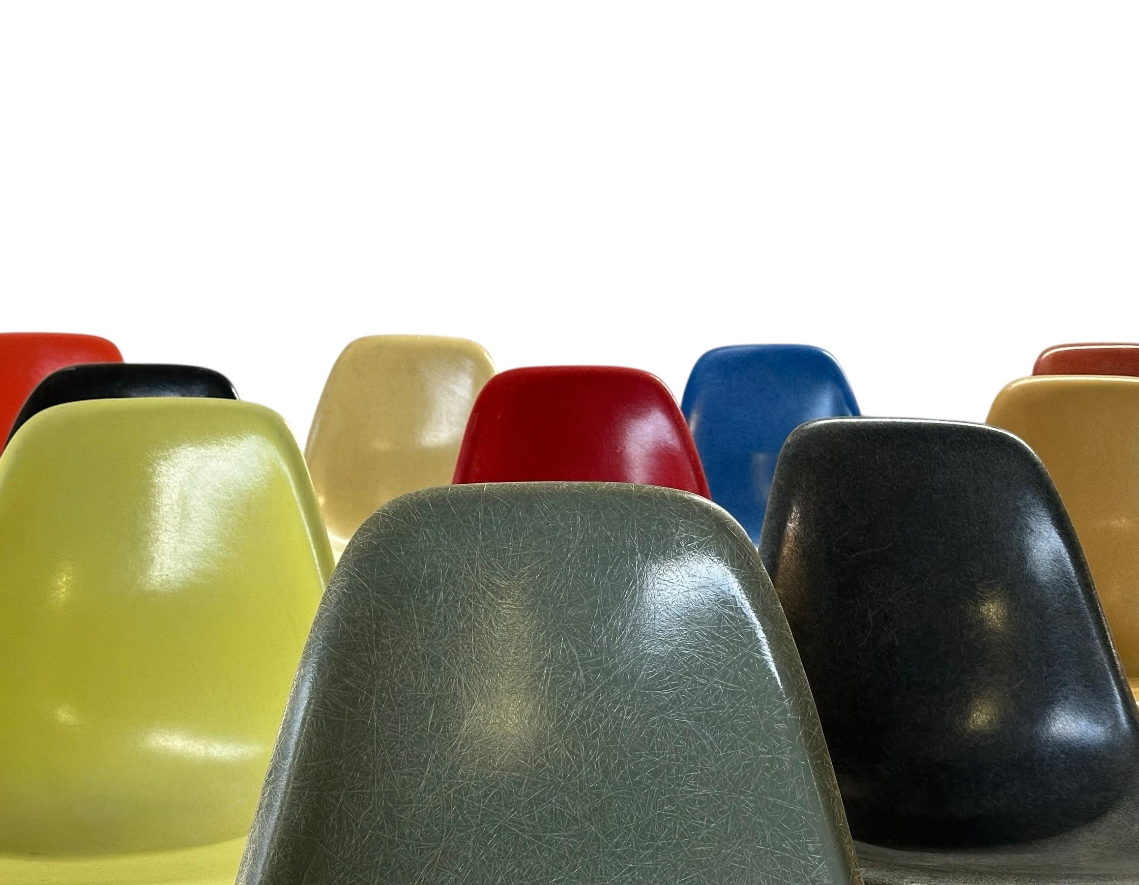 Set of 10 Multicolored Original Production Eames Dining Chairs by Herman Miller For Sale 4