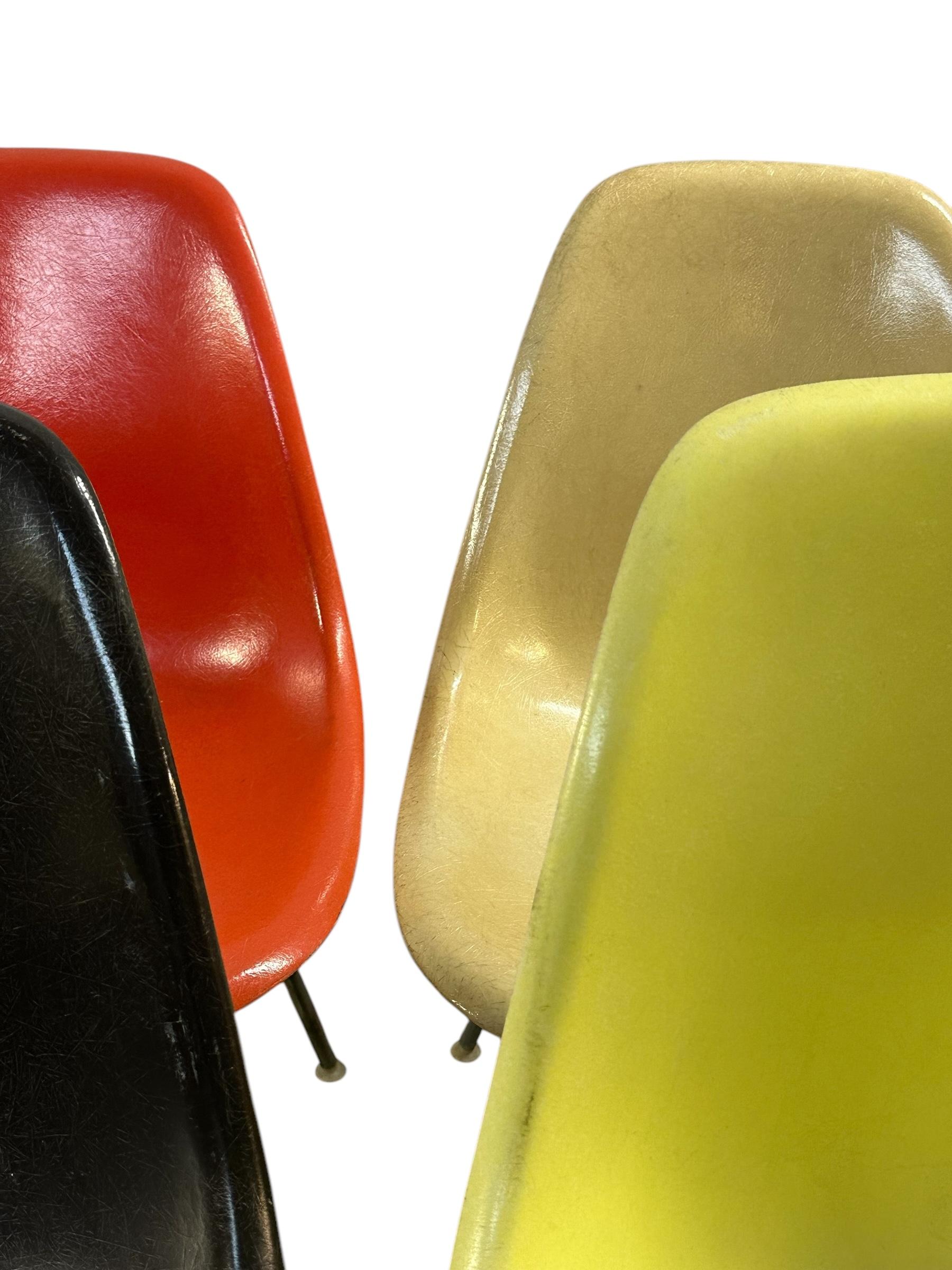 Set of 10 Multicolored Original Production Eames Dining Chairs by Herman Miller For Sale 5