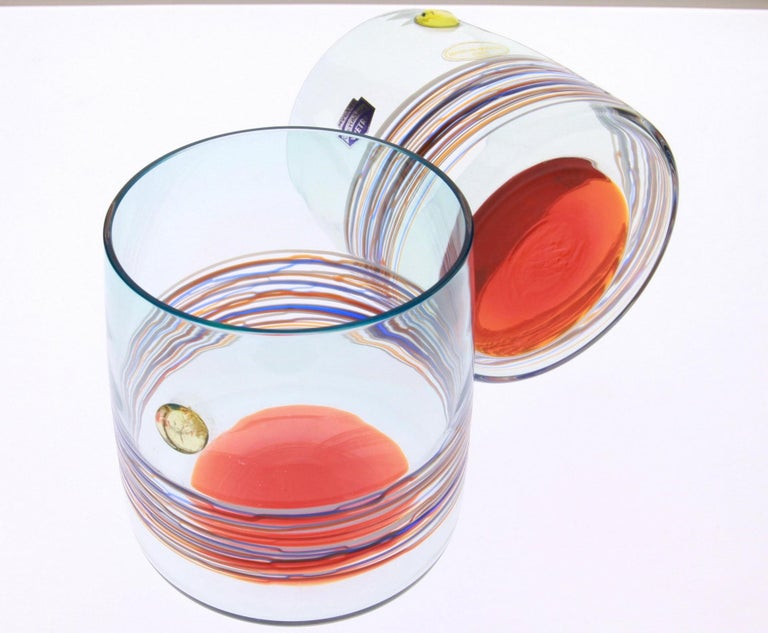 Set of 10 Murano Tumblers, Cenedese Sfumato 1960, Young Collection, Masterpieces For Sale 2
