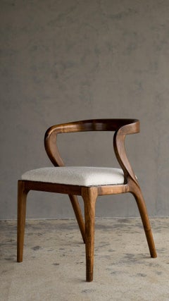 'Set of 10' Nana Walnut Wooden Dining Chair, No:1, Lagu Selection