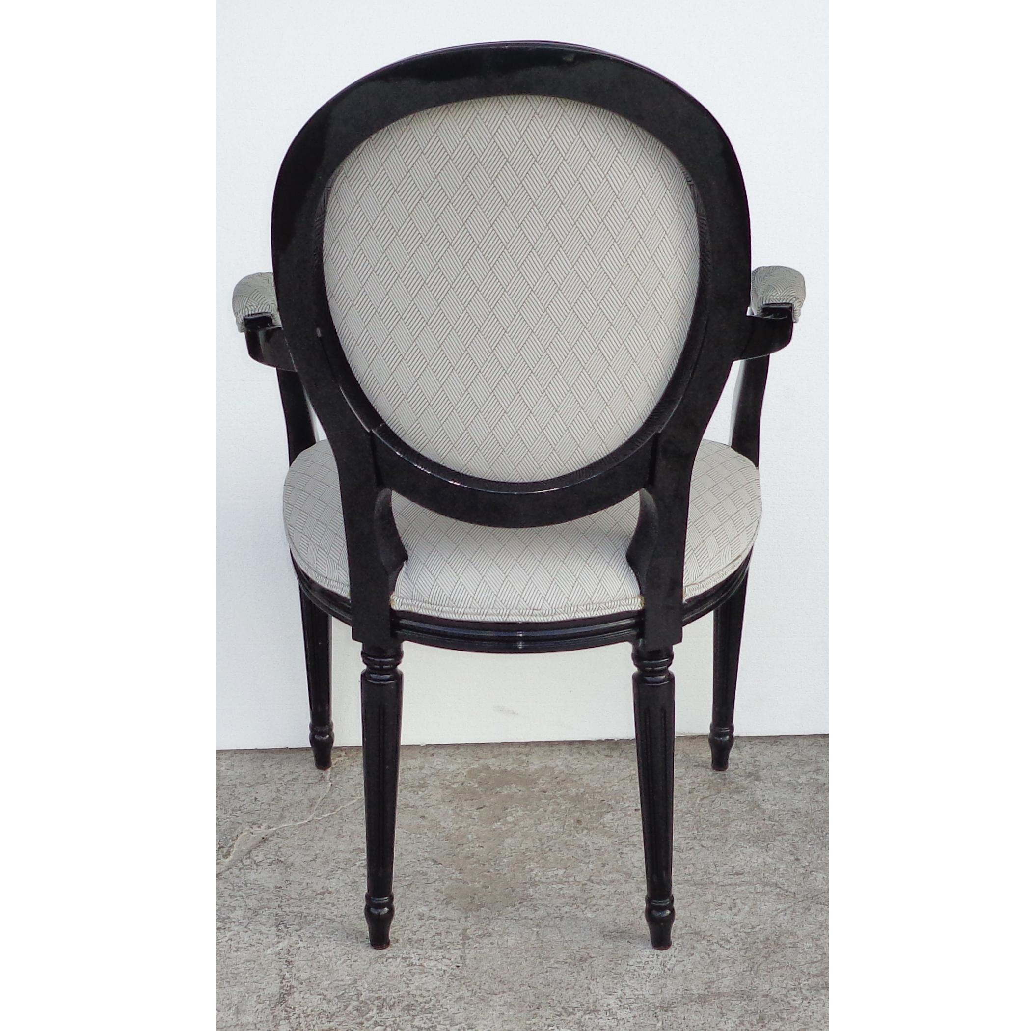 Set of 10 Neoclassical Louis XVI Style Dining Chairs 1