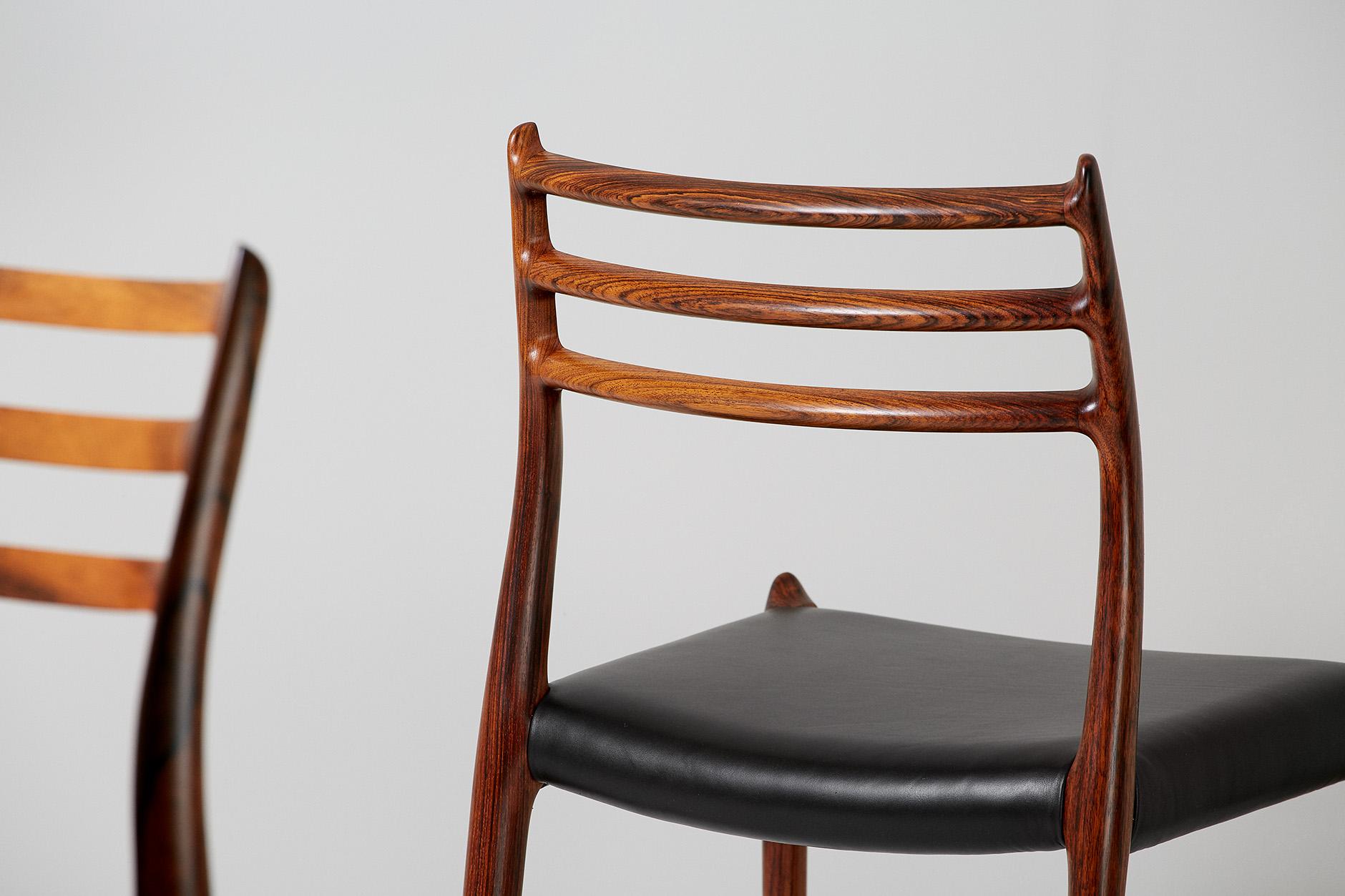 Set of 10 Niels Møller Model 78 Rosewood Dining Chairs, 1962 For Sale 2