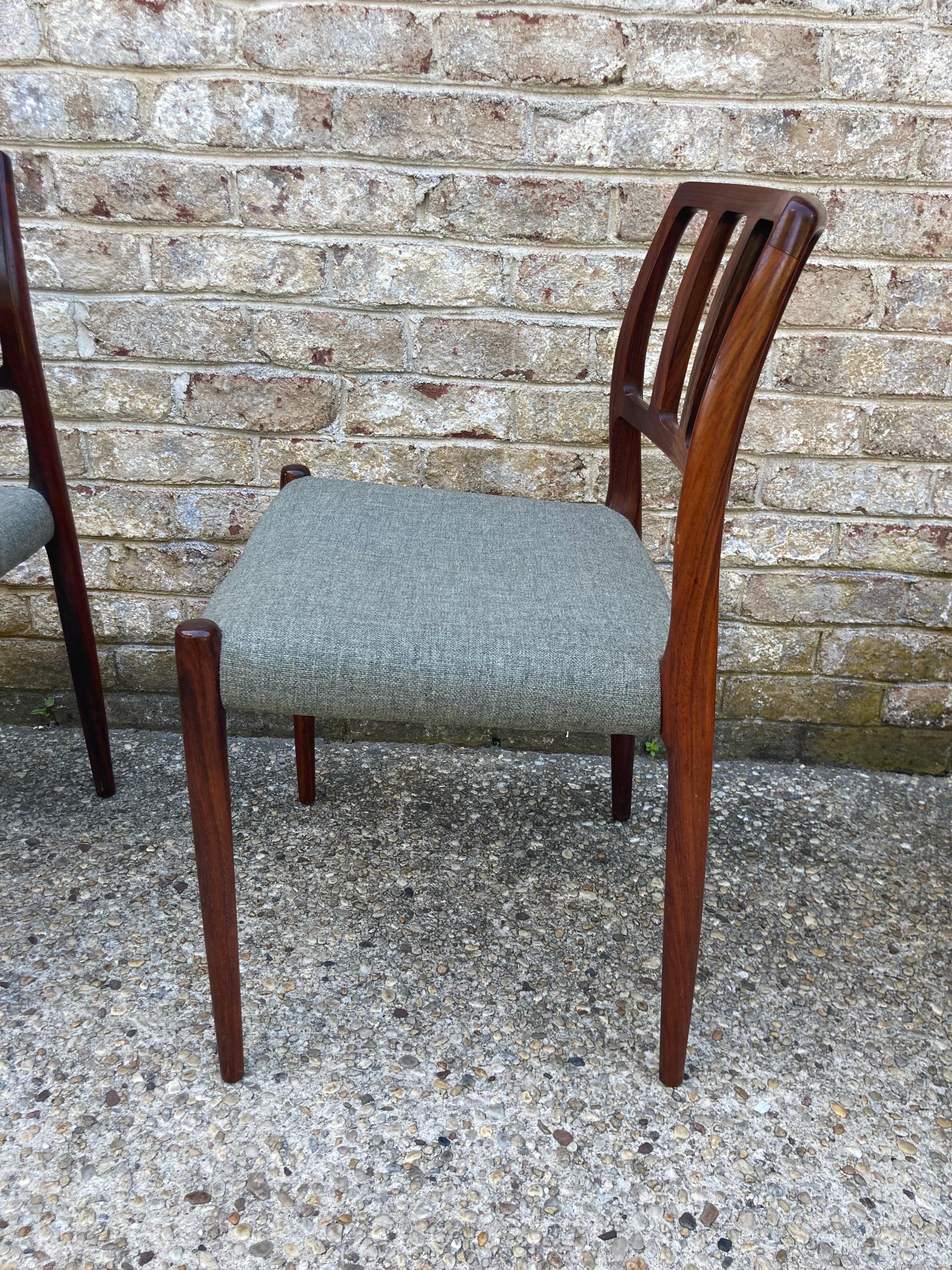 Set of 10 Niels Moller Rosewood Dining Chairs In Good Condition In East Hampton, NY