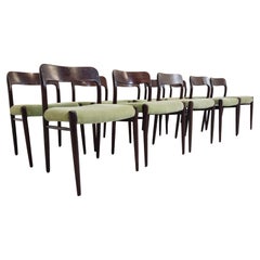 Set of 10 Niels Otto Moller Model 75 Dining Chairs, 1960s