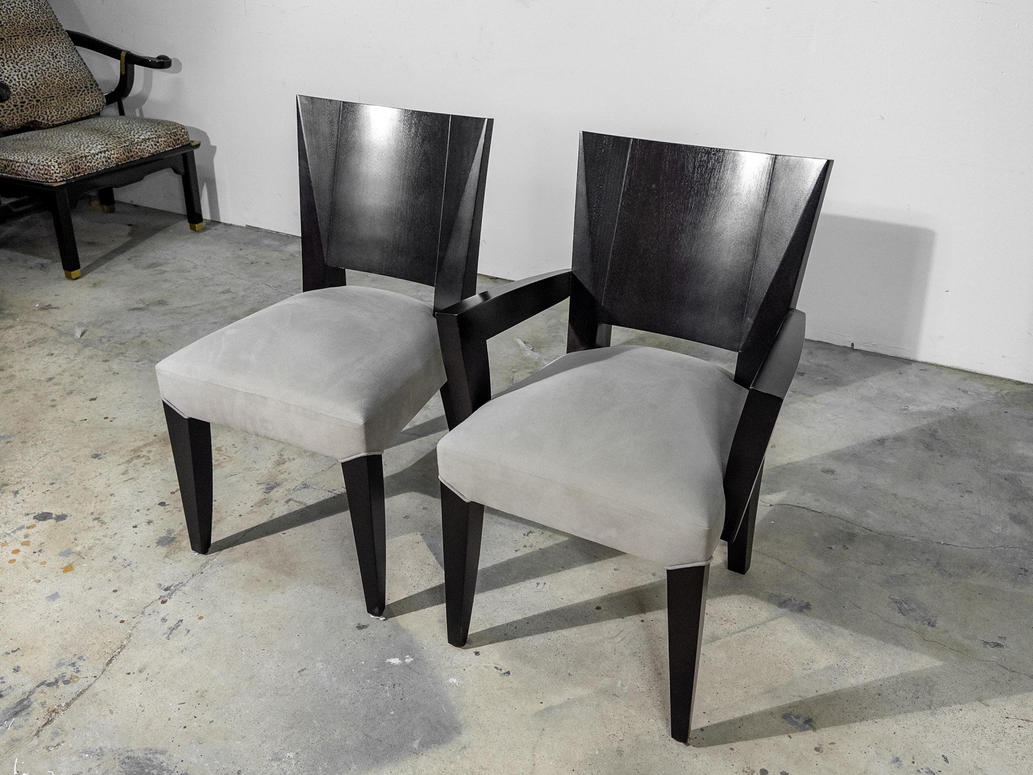 20th Century Set of 10 Ocean Dining Chairs by Dakota Jackson (2 Arm Chairs, 8 Side Chairs) For Sale