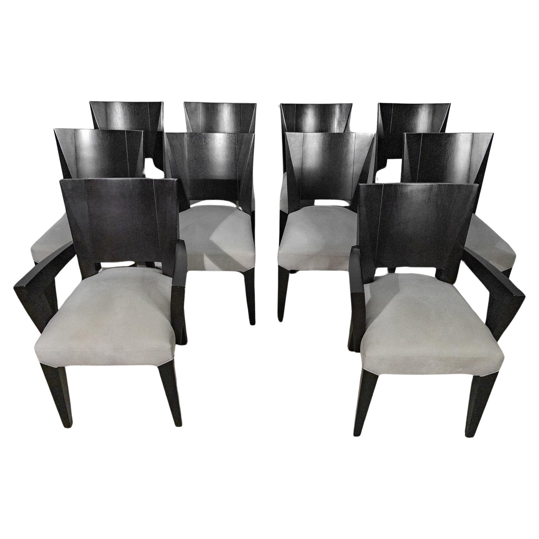 Ensemble de 10 chaises de salle à manger Ocean de Dakota Jackson (2 fauteuils, 8 chaises d'appoint) en vente