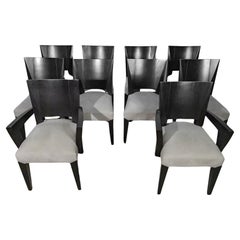 Retro Set of 10 Ocean Dining Chairs by Dakota Jackson (2 Arm Chairs, 8 Side Chairs)