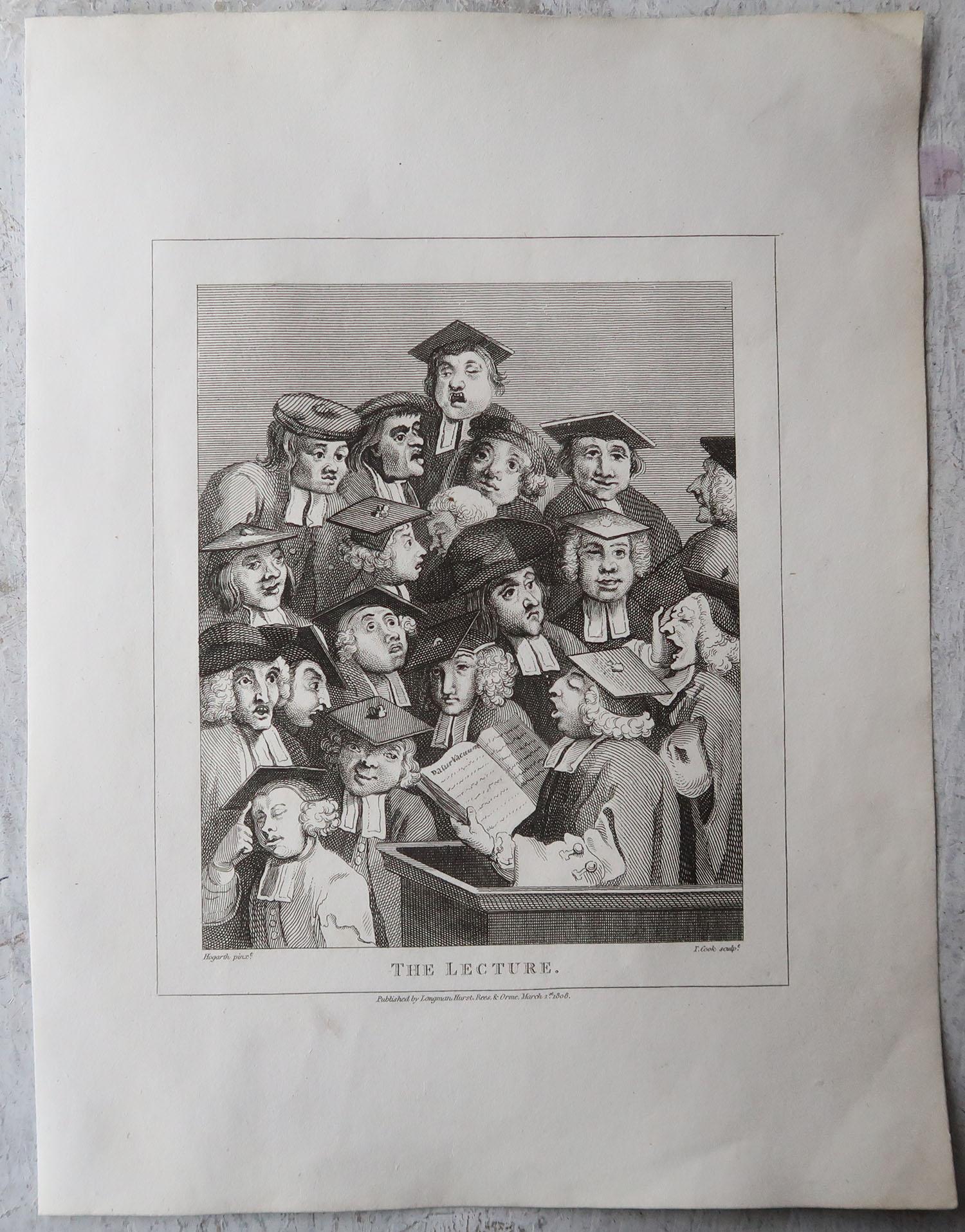 Set of 10 Original Antique Prints After Hogarth, Political, Satirical In Good Condition For Sale In St Annes, Lancashire