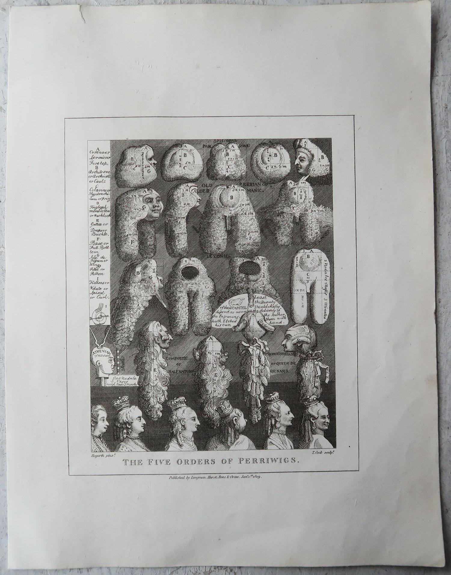 Early 19th Century Set of 10 Original Antique Prints After Hogarth, Political, Satirical For Sale