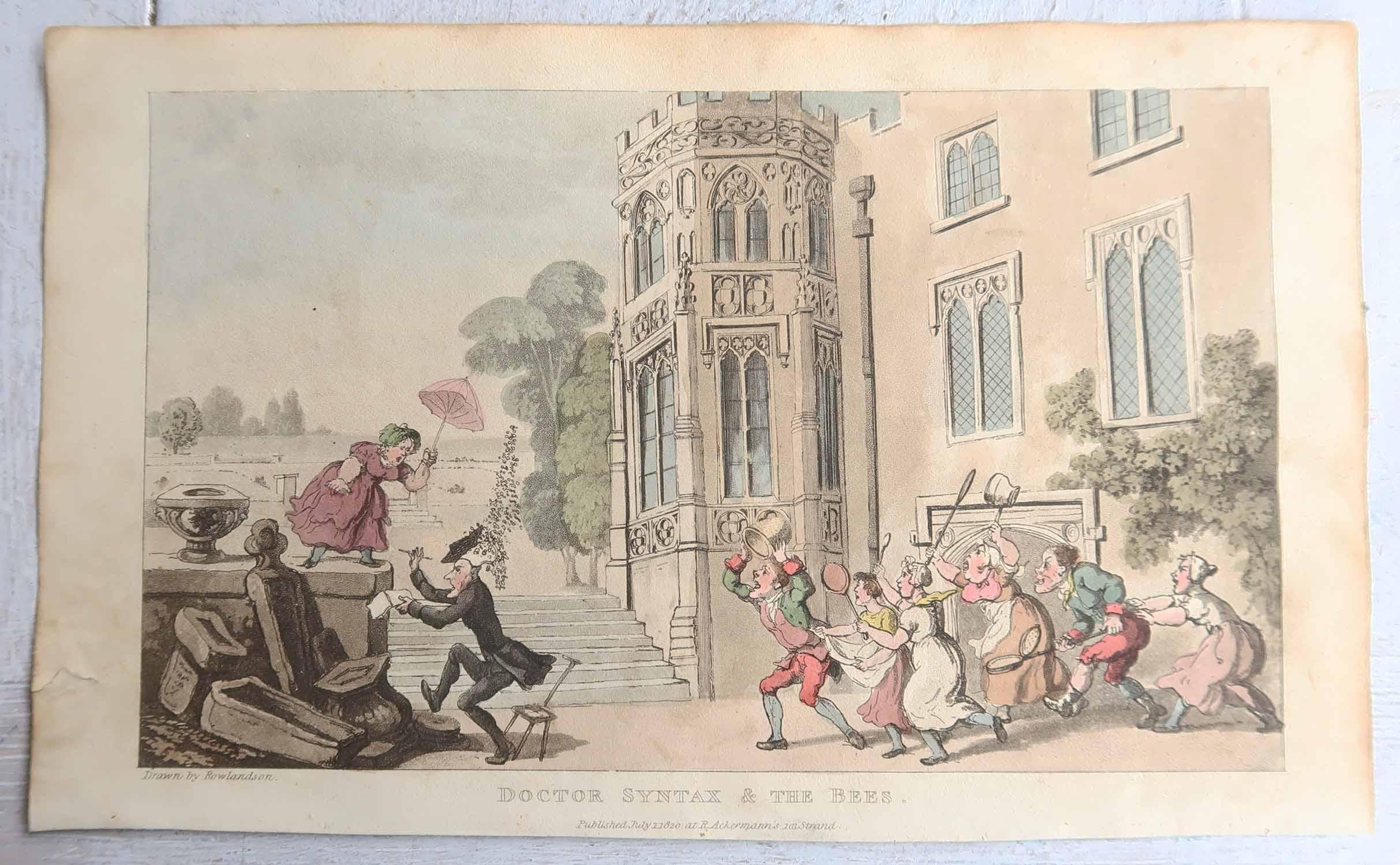 Set of 10 Original Antique Prints After Thomas Rowlandson. Dated 1819 In Good Condition For Sale In St Annes, Lancashire