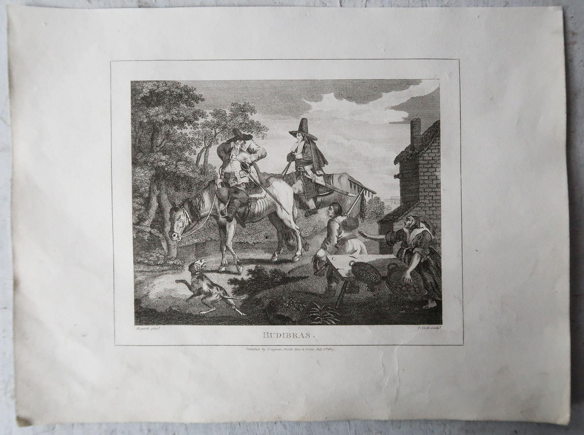 Set of 10 Original Antique Prints After William Hogarth, 