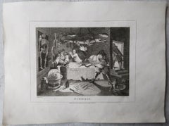 Set of 10 Original Antique Prints After William Hogarth, " Hubidras " 1807