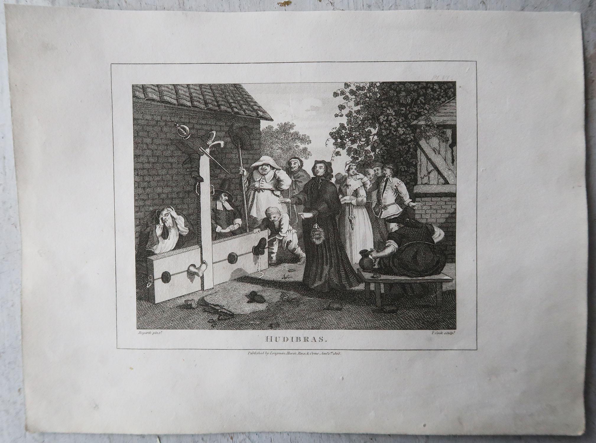 Georgien Ensemble de 10 estampes anciennes originales d'après William Hogarth, 
