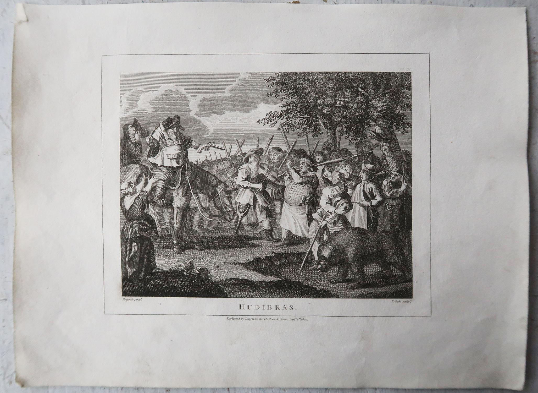 Set of 10 Original Antique Prints After William Hogarth, 