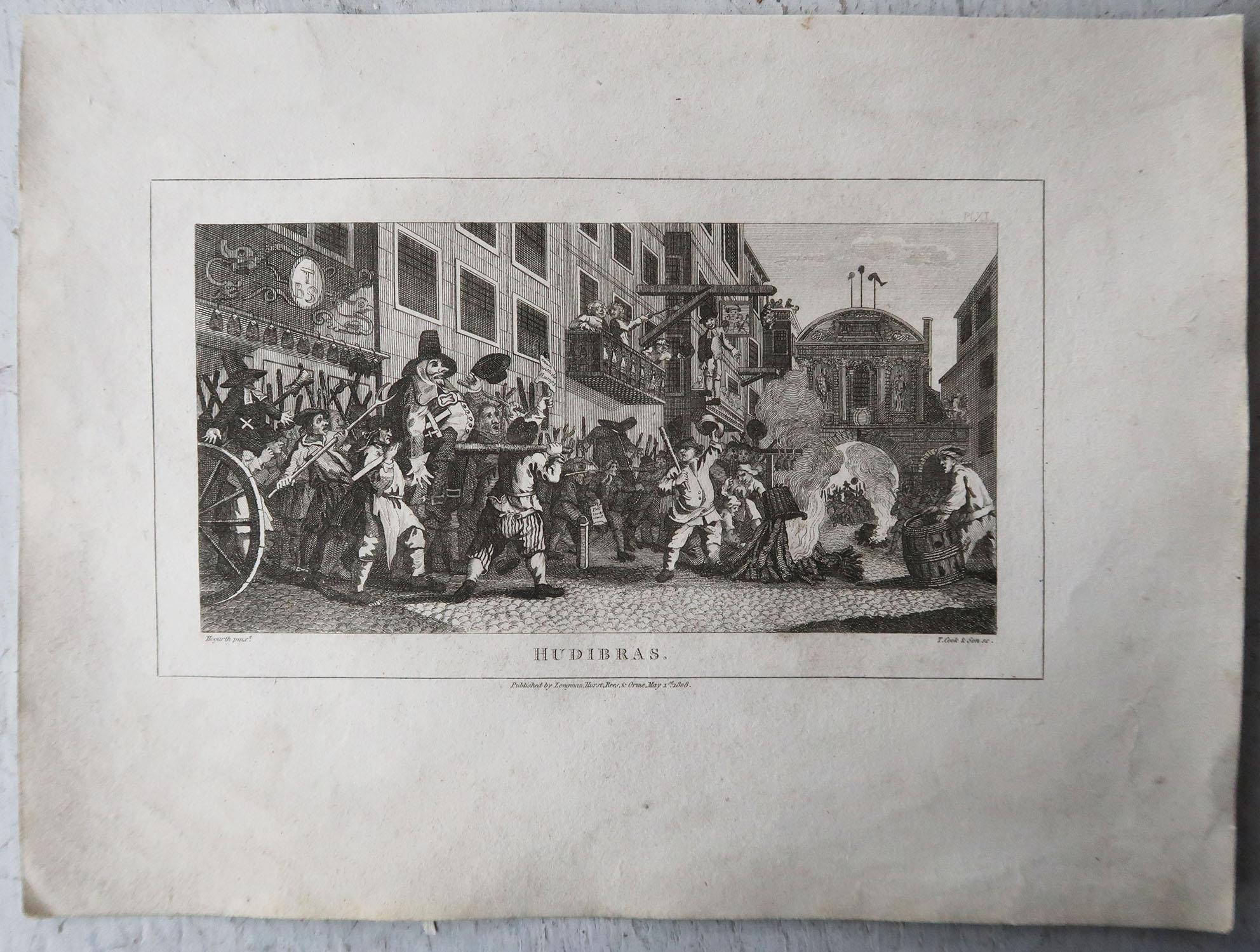 Early 19th Century Set of 10 Original Antique Prints After William Hogarth, 