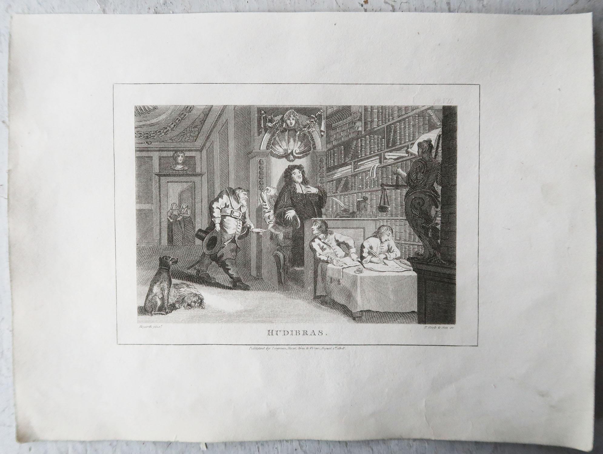 Paper Set of 10 Original Antique Prints After William Hogarth, 