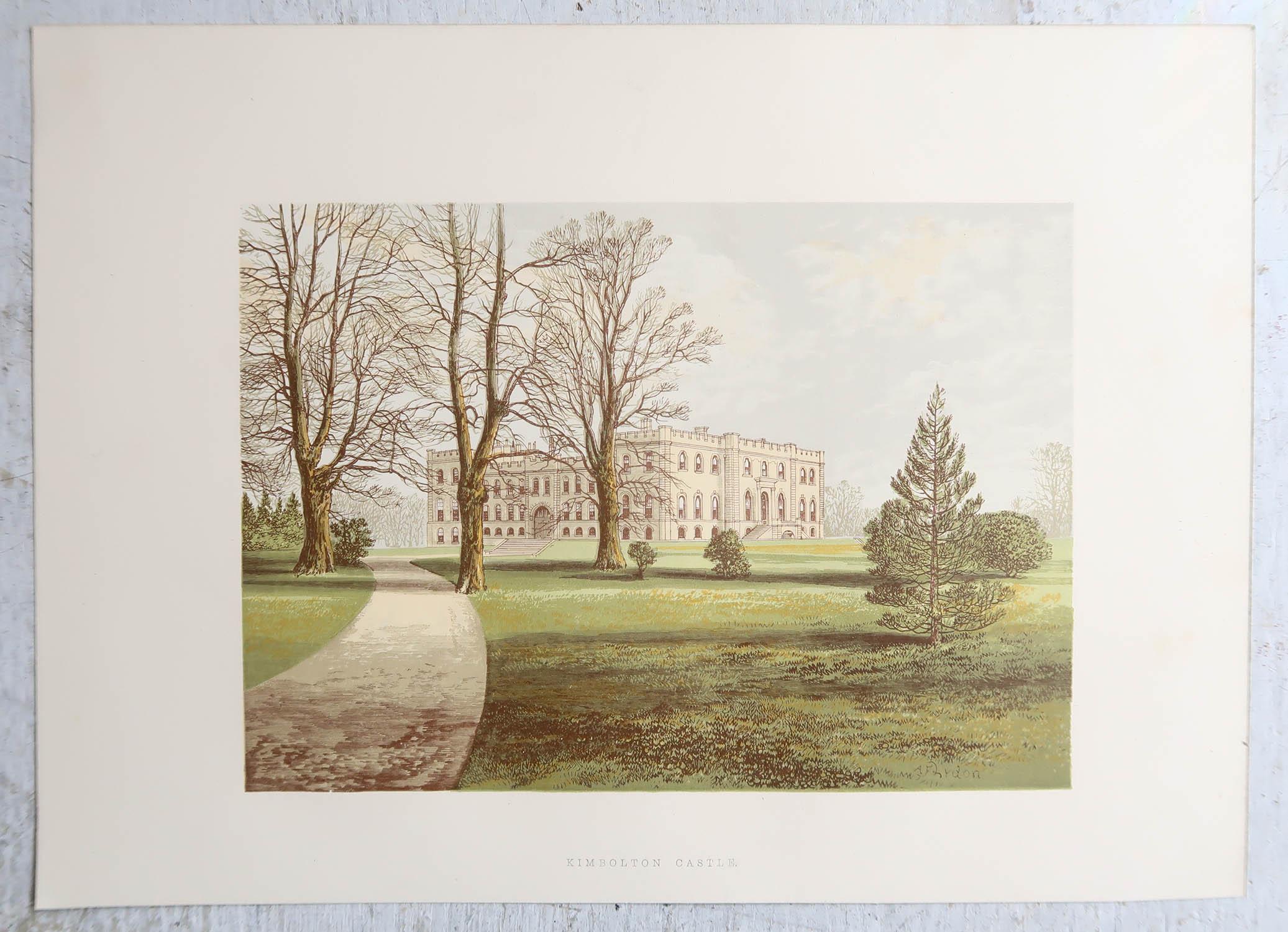 Anglais Ensemble de 10 estampes originales de châteaux britanniques, A.I.C., C.1880 en vente