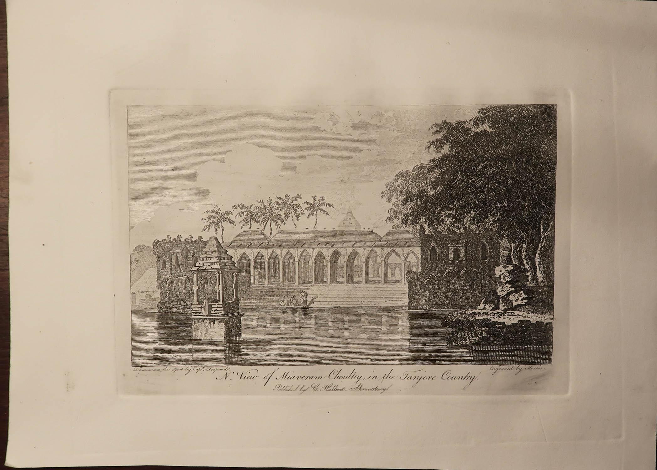 Wonderful set of 10 prints of India.

Copper-plate engravings after drawings on the spot mainly by William Hodges

Published by C.Hulbert, Shrewsbury. C.1820

Unframed.

The measurement below is the paper size.

Free shipping.





