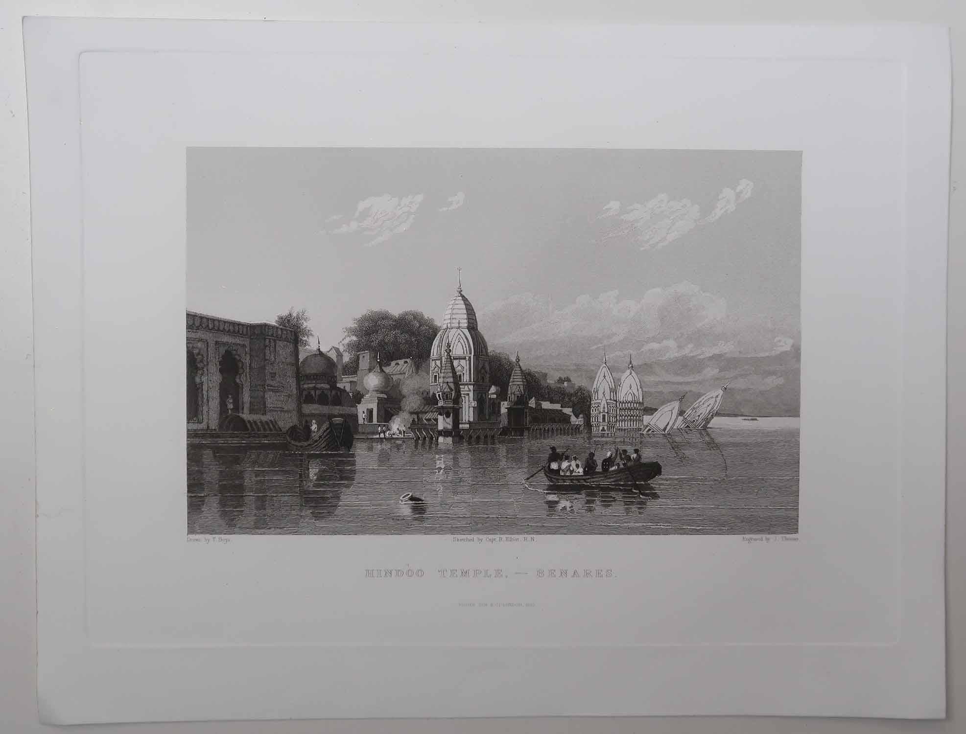 Ensemble de 10 estampes anciennes originales de l'Inde. Daté de 1832 Bon état - En vente à St Annes, Lancashire