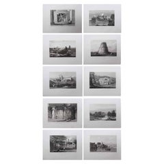 Set of 10 Original Antique Prints of India. Dated 1832