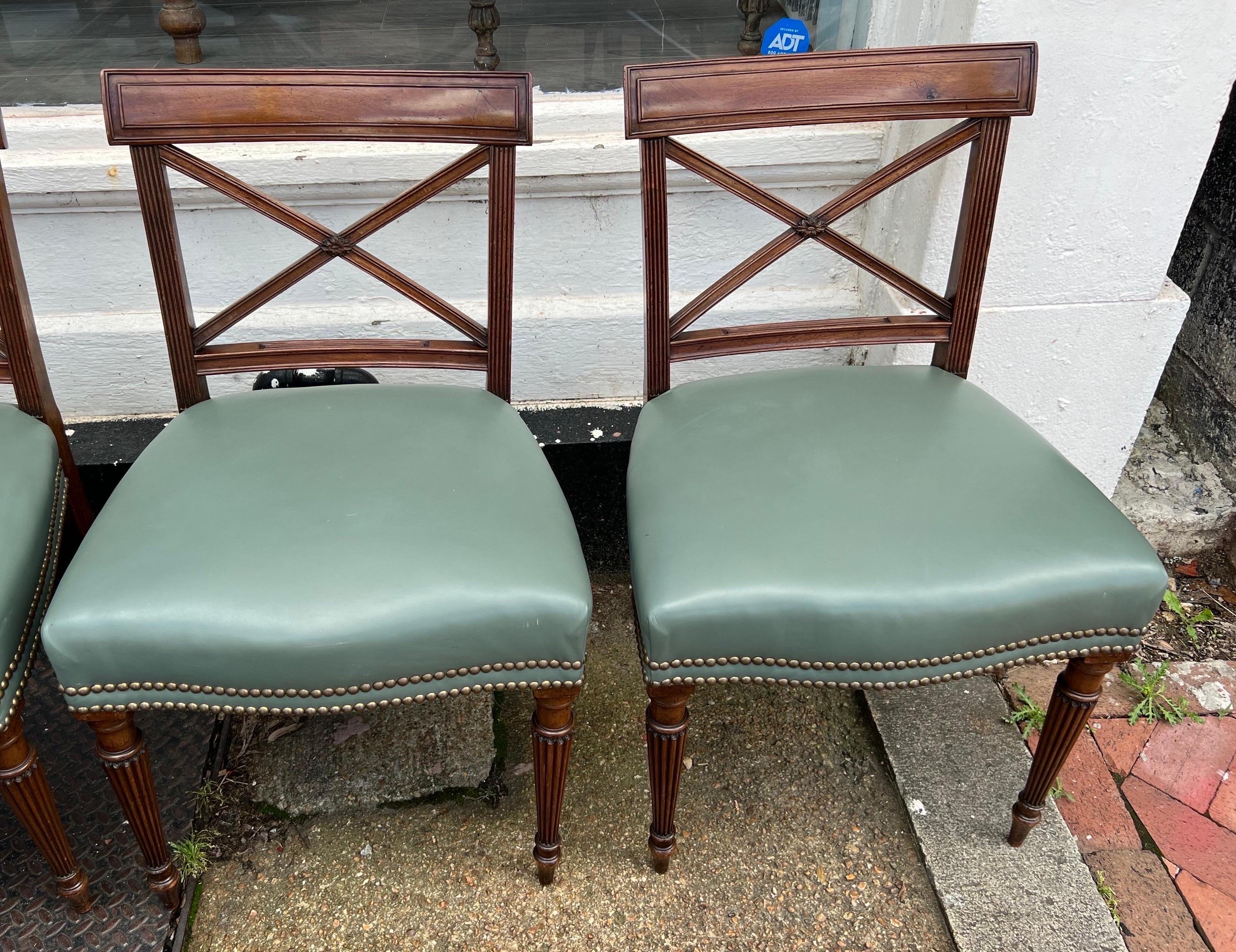 Set of 10 Period English Regency Mahogany Dining Chairs 12