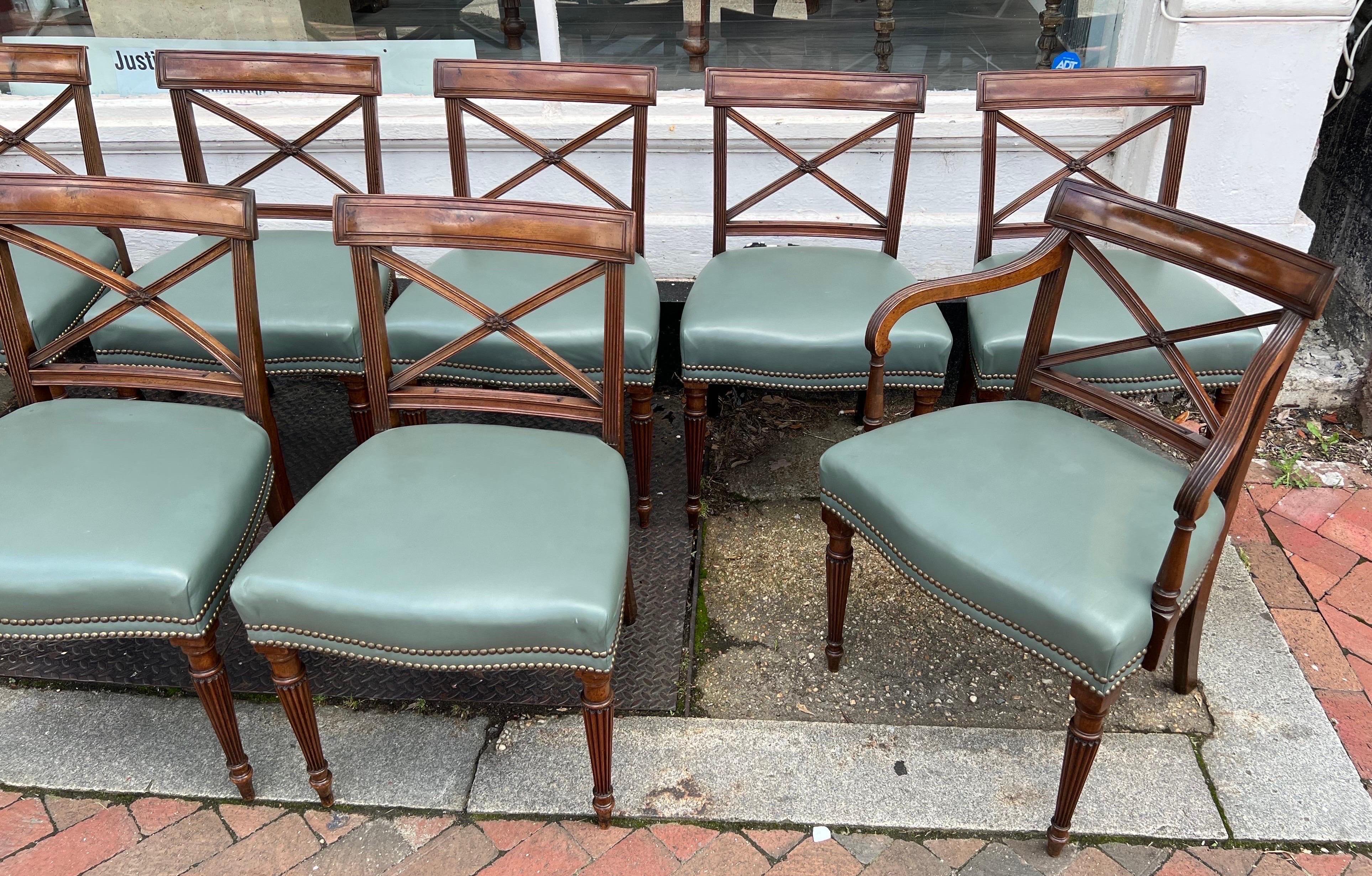 Set of 10 Period English Regency Mahogany Dining Chairs 14