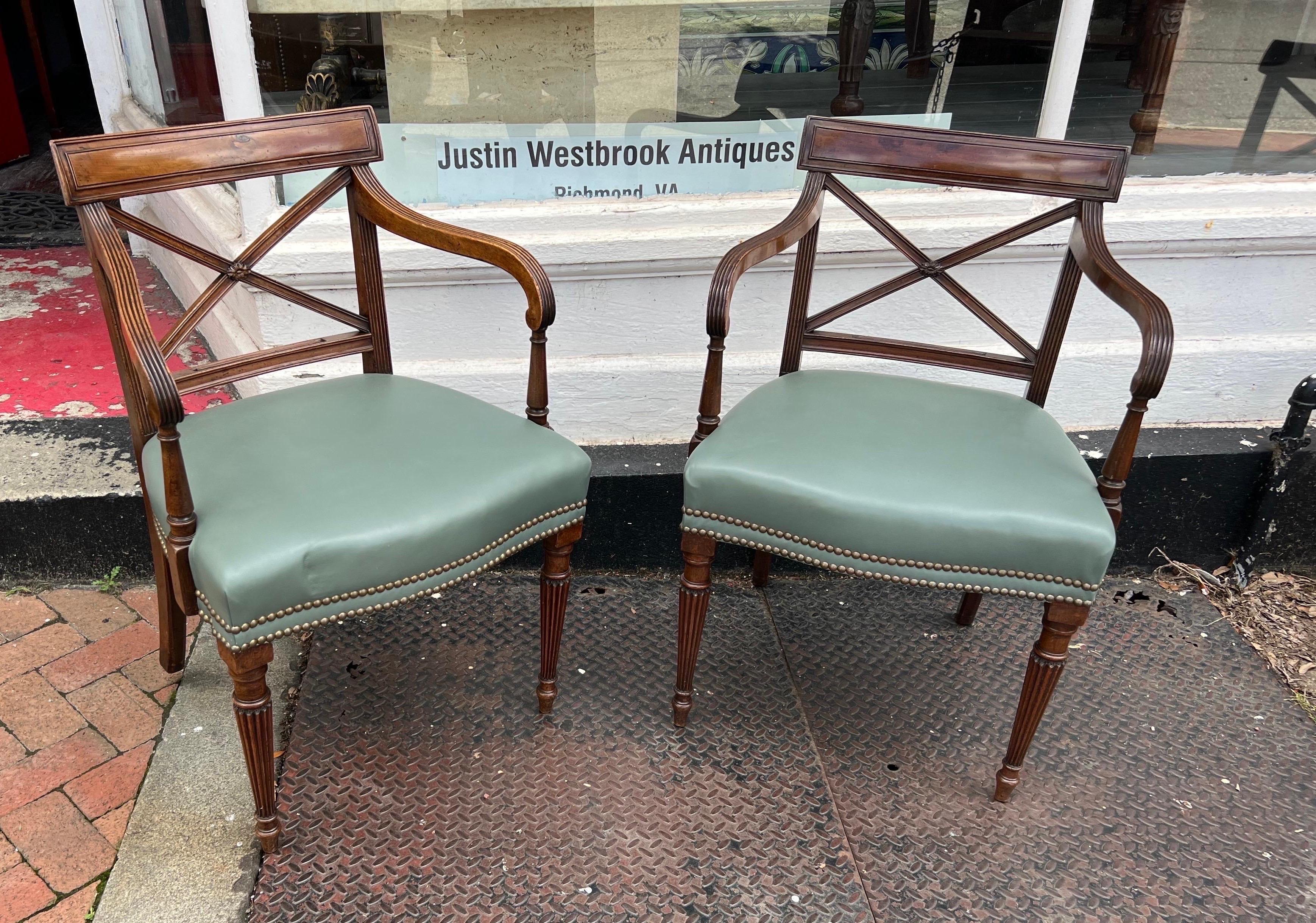 Set of 10 Period English Regency Mahogany Dining Chairs 1