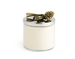 Set di 10 candele profumate a pigna in oro e bronzo antico