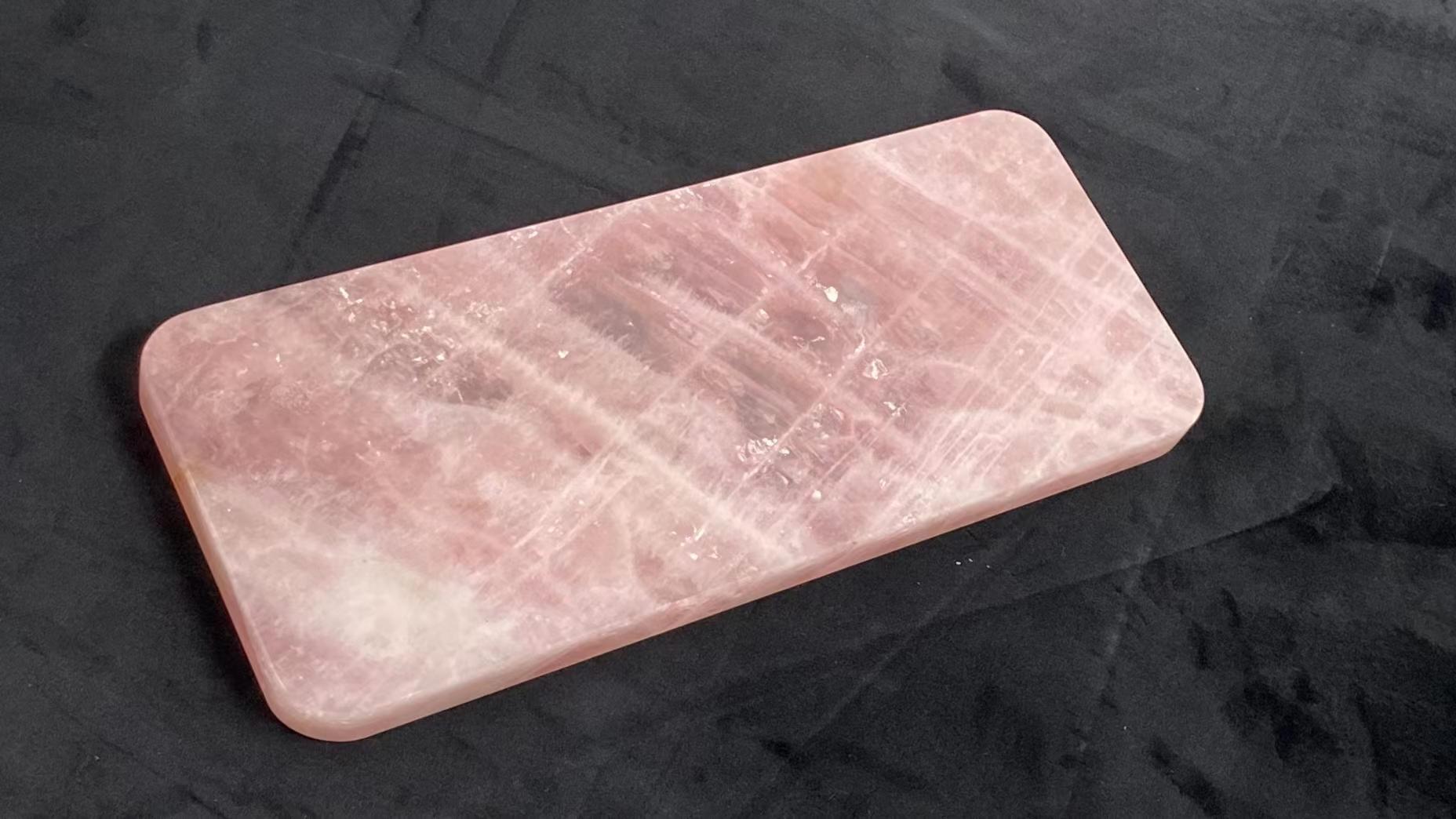 Modern Set of 10 Pink Crystal Tray by Artiss For Sale