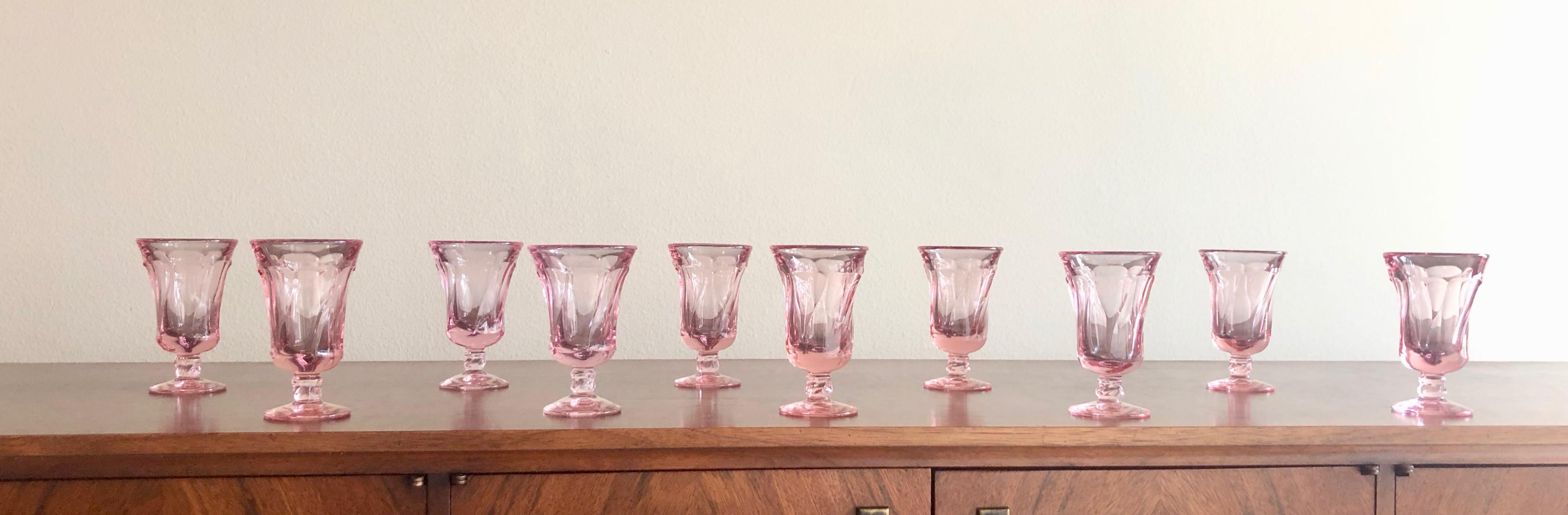 fostoria pink glassware