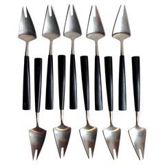 Set of ( 10 ) "Piruett" Cocktail Forks by P. Forssell for Gense, Sweden, 1955