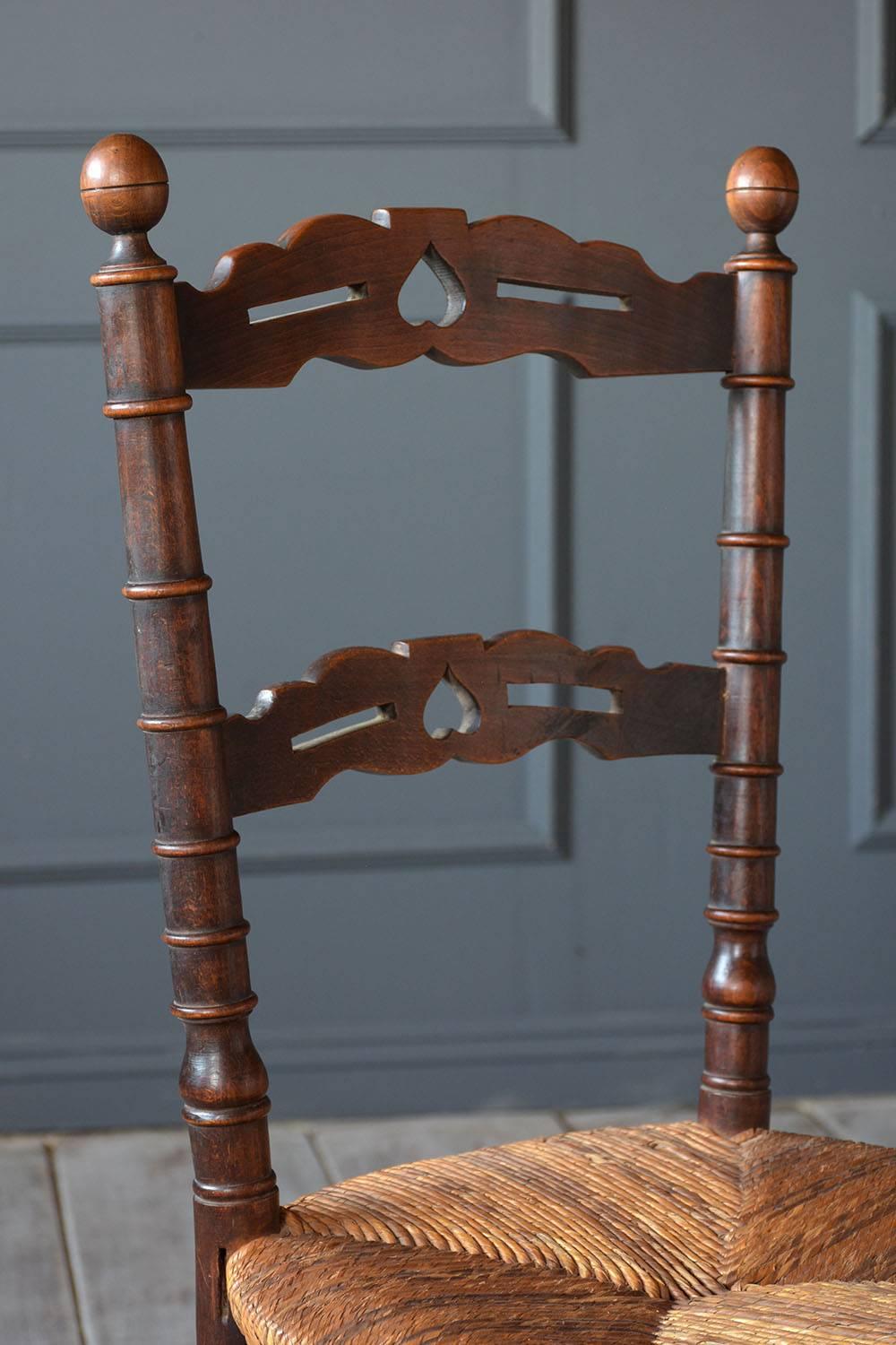 Turned Set of Ten Provincial Walnut Dining Room Chairs, circa 1900