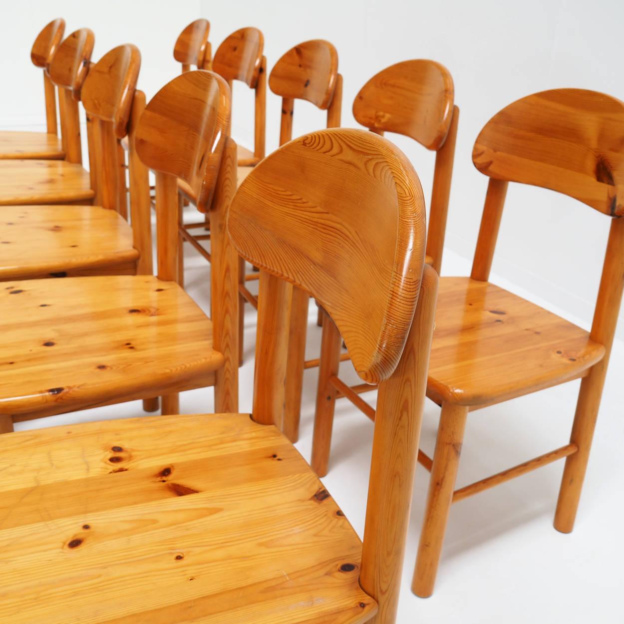 Set of 10 ‘Rainer Daumiller’ Chairs in Solid Pine Wood In Good Condition In Beerse, VAN