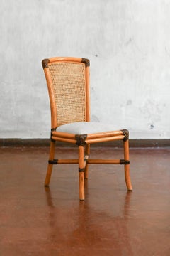 Set Of 10 Rattan Chairs, Studio Smania