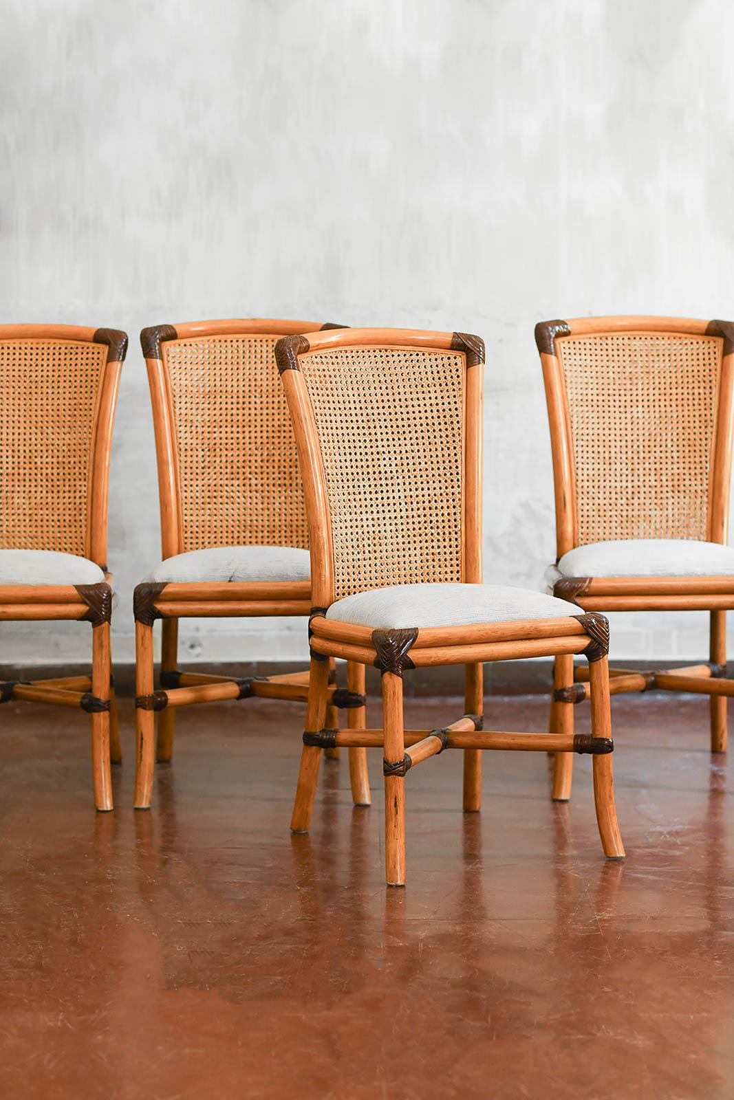 Italiano Set di 10 sedie in rattan, Studio A. Smania in vendita