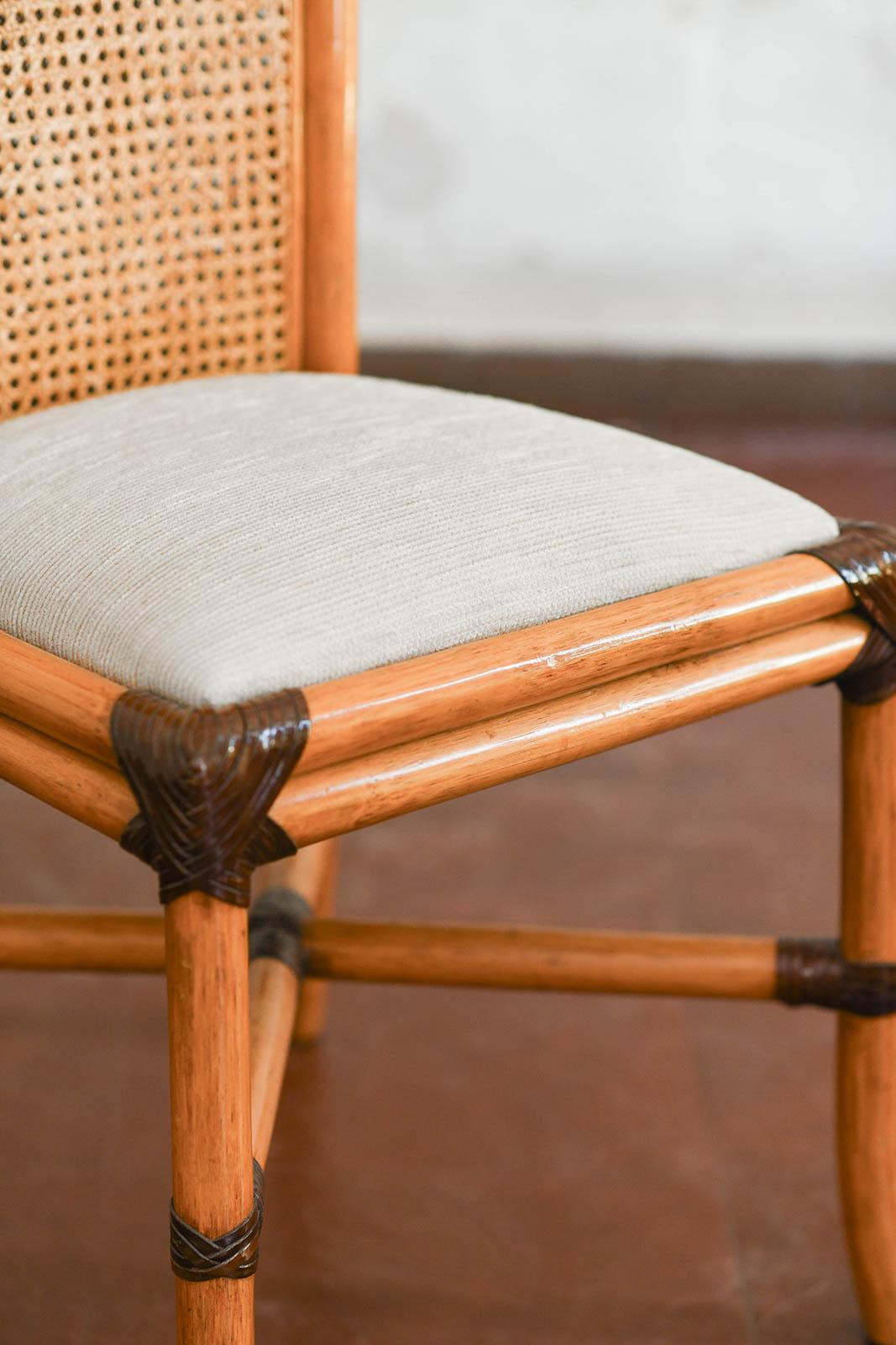 Set di 10 sedie in rattan, Studio A. Smania in vendita 1