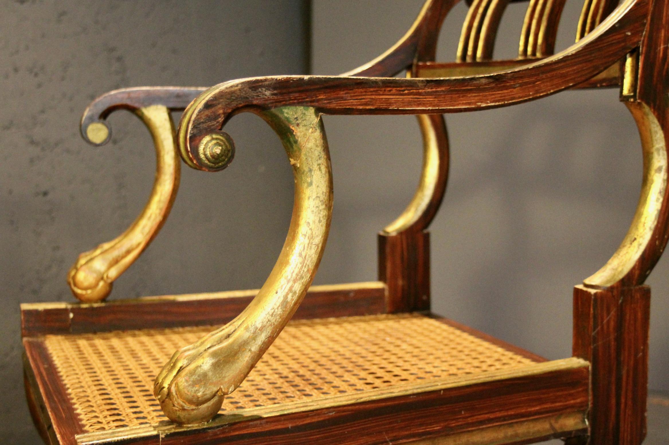 Satz von 10 Regency-Löwentatzen-Sesseln im Angebot 4