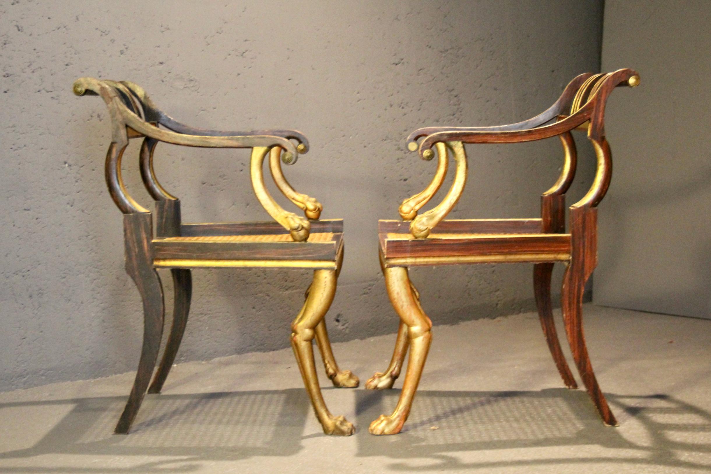 Satz von 10 Regency-Löwentatzen-Sesseln im Angebot 6